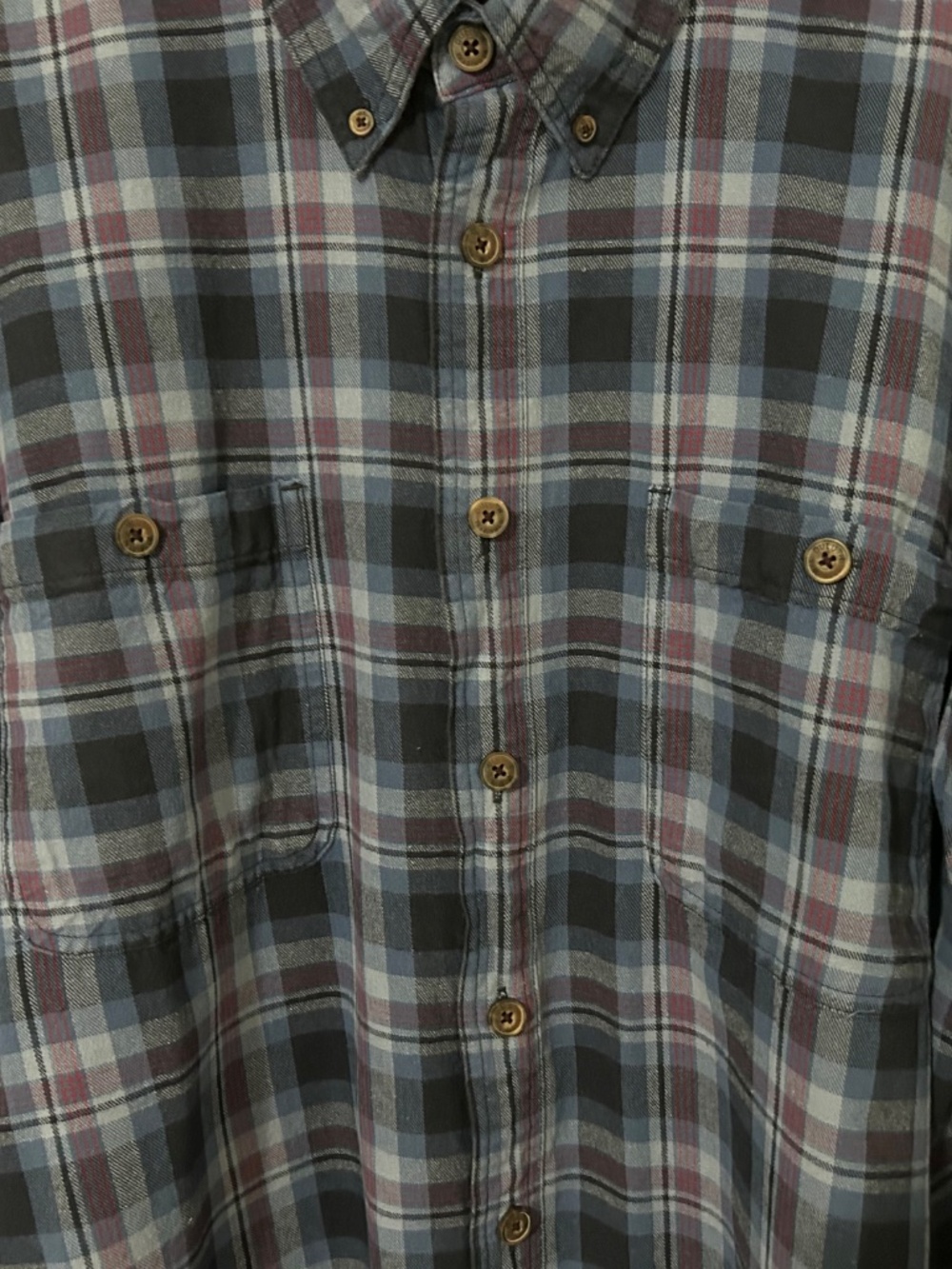 Duluth Trading Co. Men's 2XL Tall Plaid Flannel Shirt Long Sleeve Cotton - Picture 4 of 13